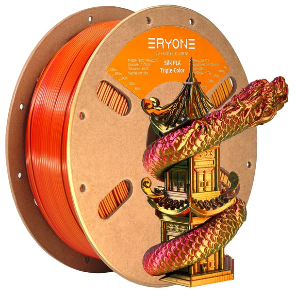 silk triple black & red & gold